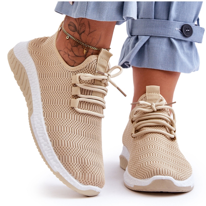 PG1 Klassische Textil-Slip-On-Sneaker Beige Gusto