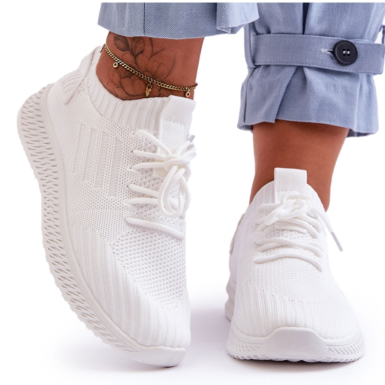 PG1 Damen-Slip-On-Textil-Sneaker Weiß Zauna