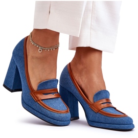 PS1 Modische Pumps mit hohem Absatz in Blau von Florence