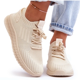 PG1 Damen-Slip-On-Textil-Sneaker Beige Zauna