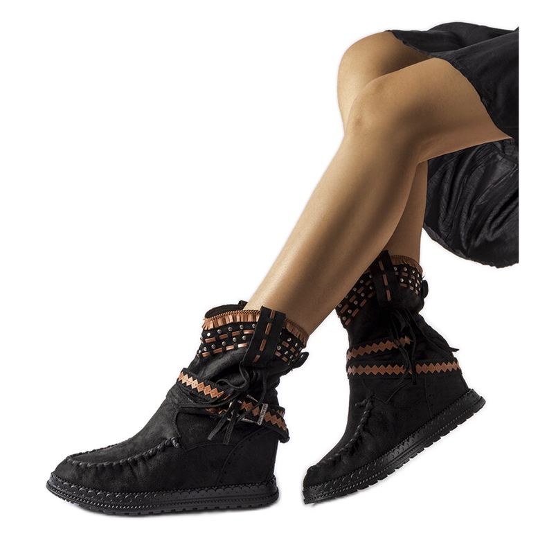 Inna Schwarze Keilstiefel von Beausoleil