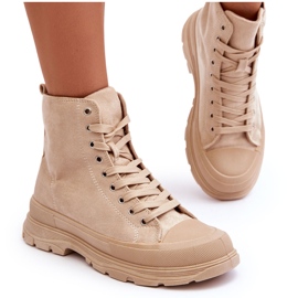 PS1 Hohe Wildleder-Sneaker für Damen in Beige von Eleamia