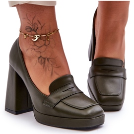 Alisa Grüne Pumps mit hohen Absätzen