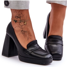 Schwarze Alisa-Pumps mit hohem Absatz