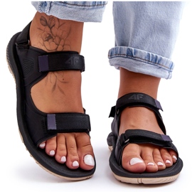 Damen Sportsandalen 4F 4FSS23FSANF016-22S Schwarz