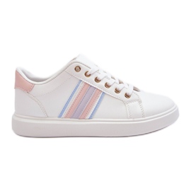 PG1 Damen-Sportschuhe aus Leder in Weiß und Rosa Rilee