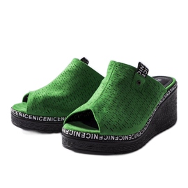 Grüne Keilsandaletten von Fulvia