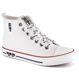 Isolierte Herren-Sneaker hoch weiß Big Star KK174345