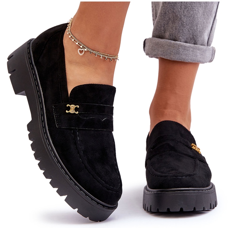 PS1 Wildleder-Loafer mit schwarzer Esperta-Dekoration