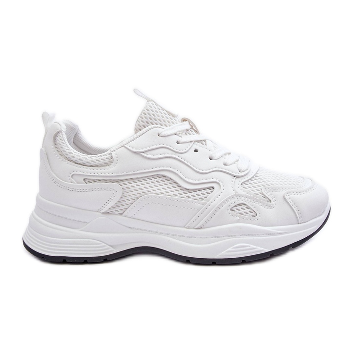 PG1 Damen Sportschuhe Plateau Sneakers Weiß Lomare