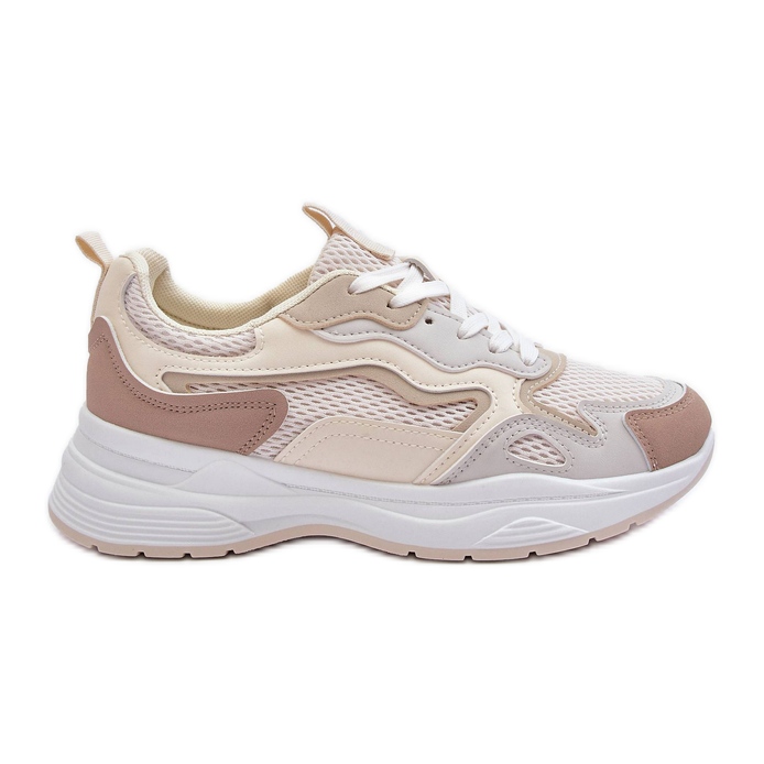 PG1 Damen Sportschuhe Plateau Sneakers Beige Lomare