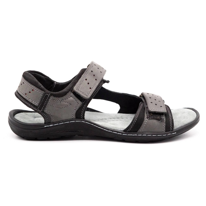 Olivier Herren Ledersandalen 295K grau