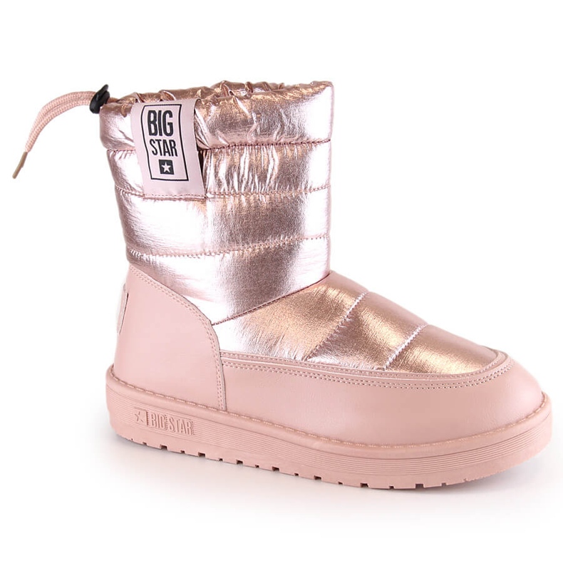 Damen-Schneestiefel mit metallischer Isolierung, rosa Big Star II274119