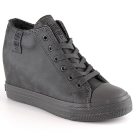 Damen-Sneaker mit Keilabsatz, isoliert, grau, Big Star MM274005