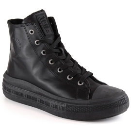 Isolierte Sneakers mit Schnürsenkeln und Reißverschluss schwarz Big Star MM274023
