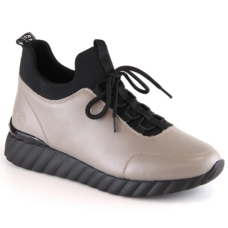 Lederhalbstiefel Damenstiefel isoliert beige Rieker Remonte D5977-01