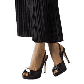 Schwarze High-Heel-Sandalen von Crispin