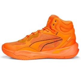 Puma Playmaker Pro Mid Laser Schuhe 378327 01 orange