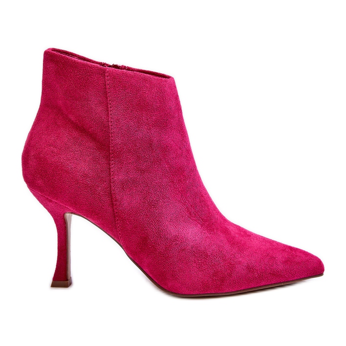 WS1 Fuchsia Merisa Wildleder-Stiefel mit hohem Absatz für Damen rosa