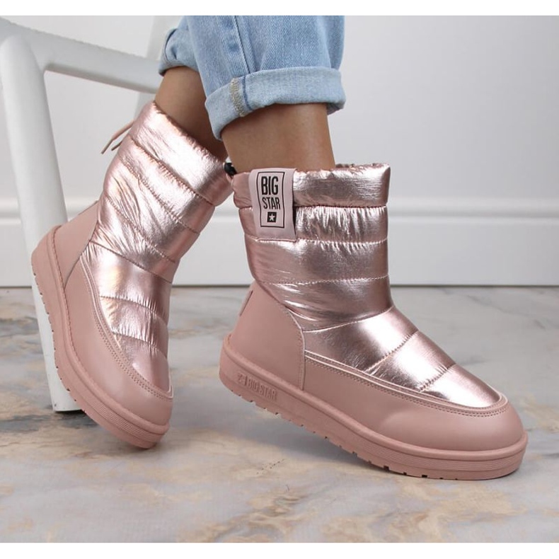 Metallic-Schneestiefel Big Star W INT1589C rosa