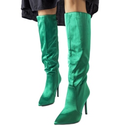 Grüne High-Heel-Stiefel von Marlengo