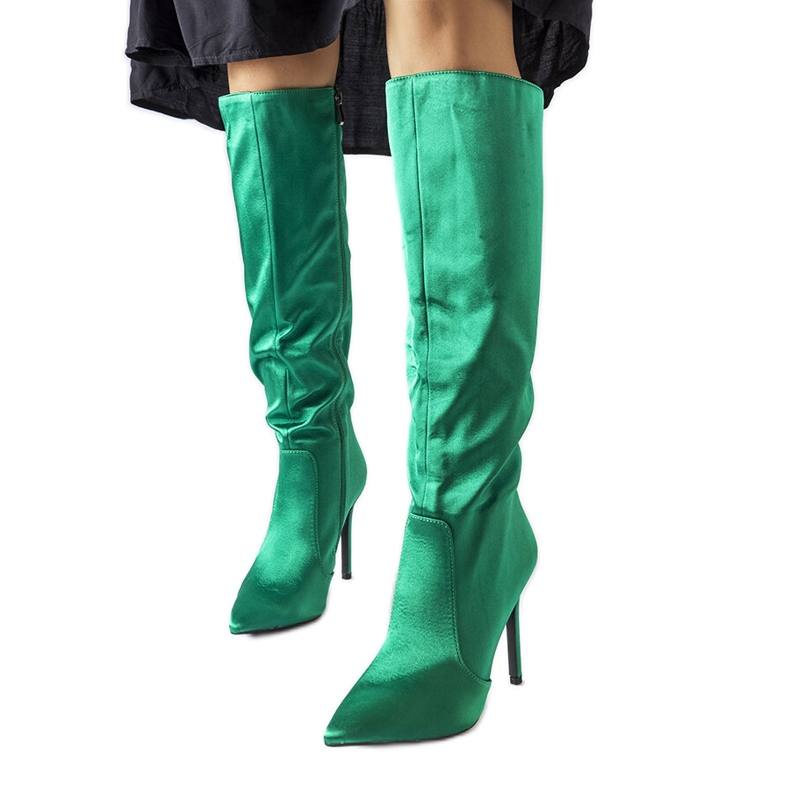 Grüne High-Heel-Stiefel von Marlengo