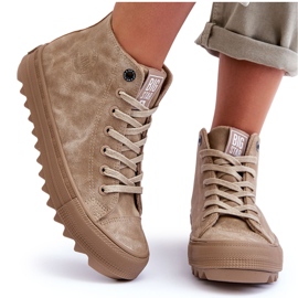 Damen-Sneaker Big Star High Warm Beige GG274071