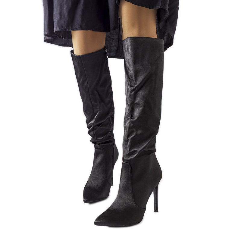 Schwarze High-Heel-Stiefel von Marlengo