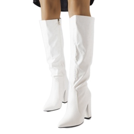 Weiße Stiefel X8266 Weiß schwarz