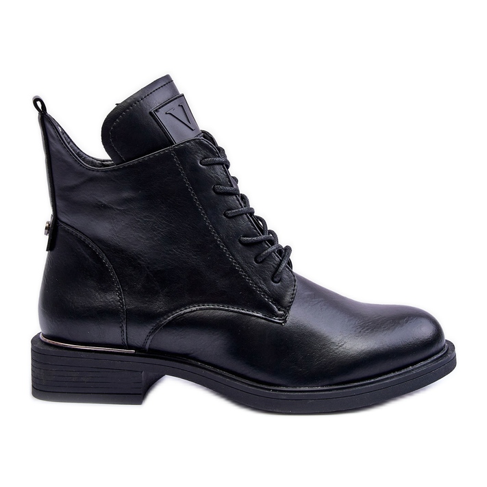 Vinceza Damen-Arbeiterstiefel aus Leder in Schwarz von Tedrick