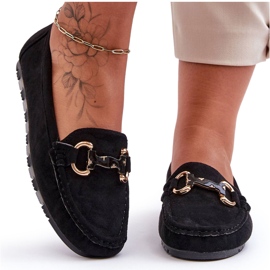 PG1 Damen-Loafer aus Wildleder mit Verzierung in Schwarz von Dionira