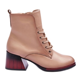 Vinceza High Heel Stiefel Beige Luloshe