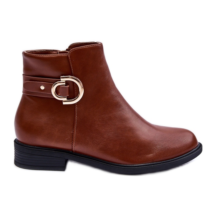 FD1 Flache Stiefel Braun Meronei