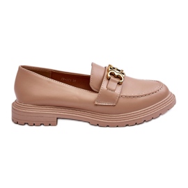 PS1 Damen-Loafer mit flachem Absatz Beige Sincias