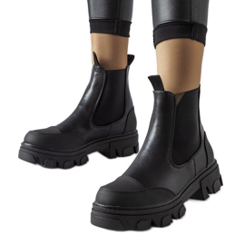 Sibyla schwarze Slip-On-Stiefel