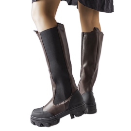 Pasquale braune hohe Stiefel