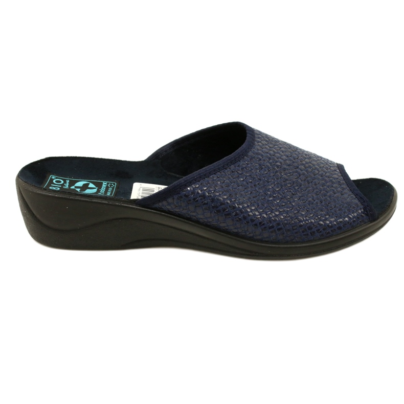 Herringbone Damenhausschuhe Adanex 26039 Marineblau