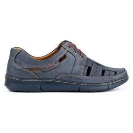 Olivier Durchbrochene Sommerschuhe für Herren 600 Marineblau