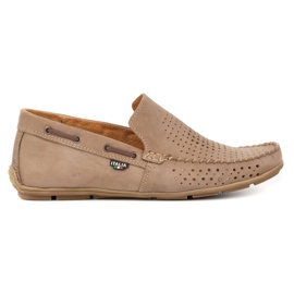 Olivier Sommer-Leder-Loafer für Herren 085DKNT braun