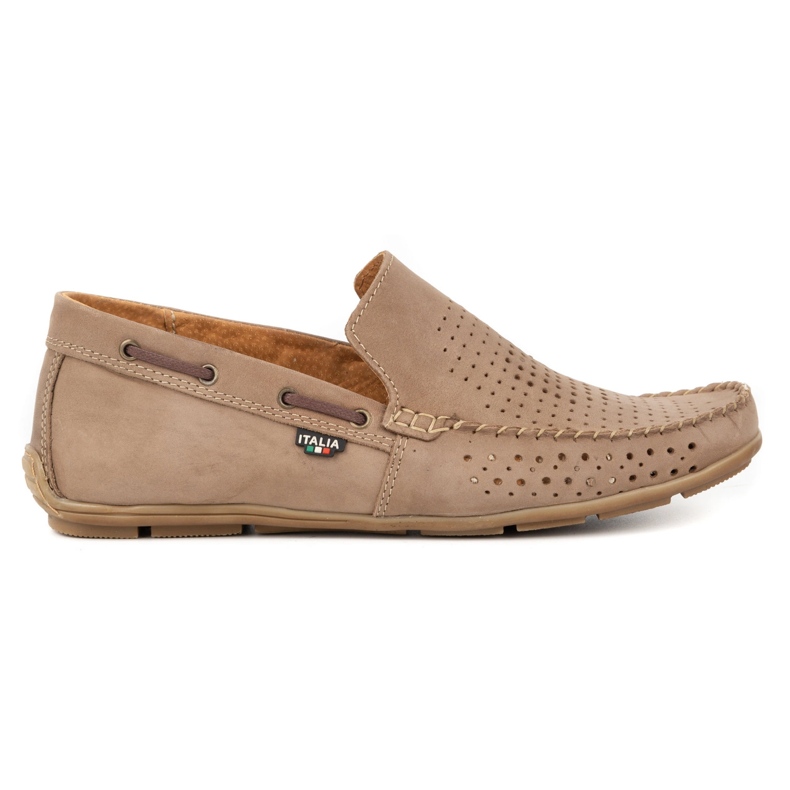 Olivier Sommer-Leder-Loafer für Herren 085DKNT braun