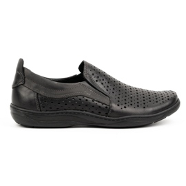 Olivier Durchbrochene Herren-Slipper für den Sommer 662 schwarz