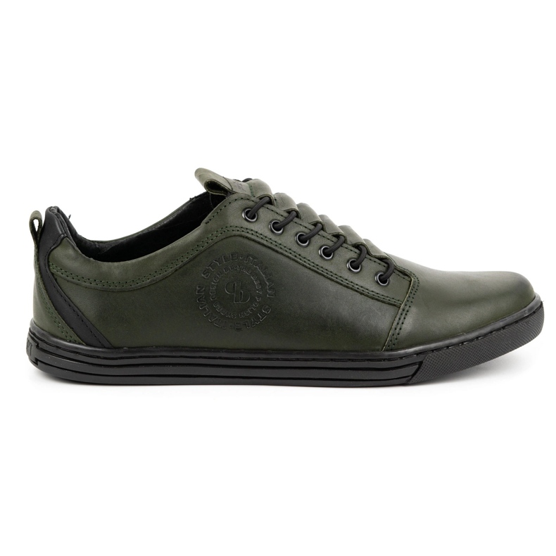 Polbut Herren-Freizeit-Lederschuhe 2121/2 Khaki grün