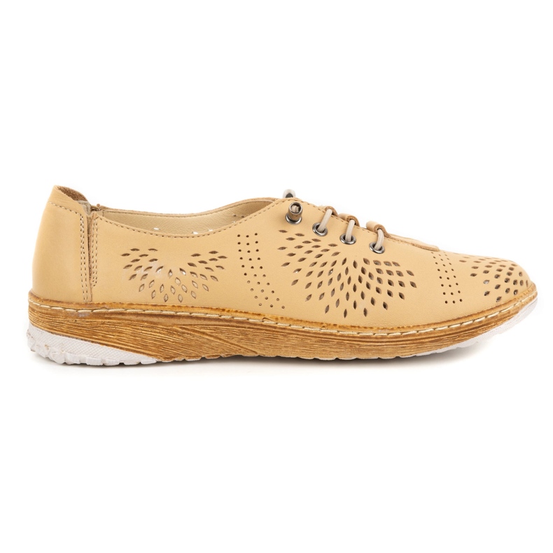 WASAK Durchbrochene Damen-Lederschuhe 0626W Safari beige