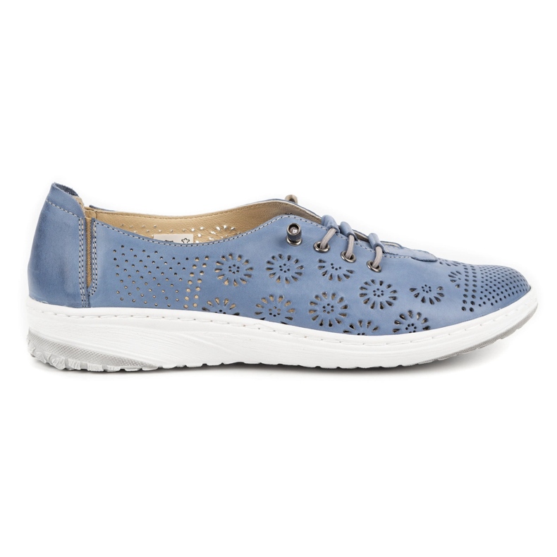 WASAK Sommer-Lederschuhe für Damen 625P blau