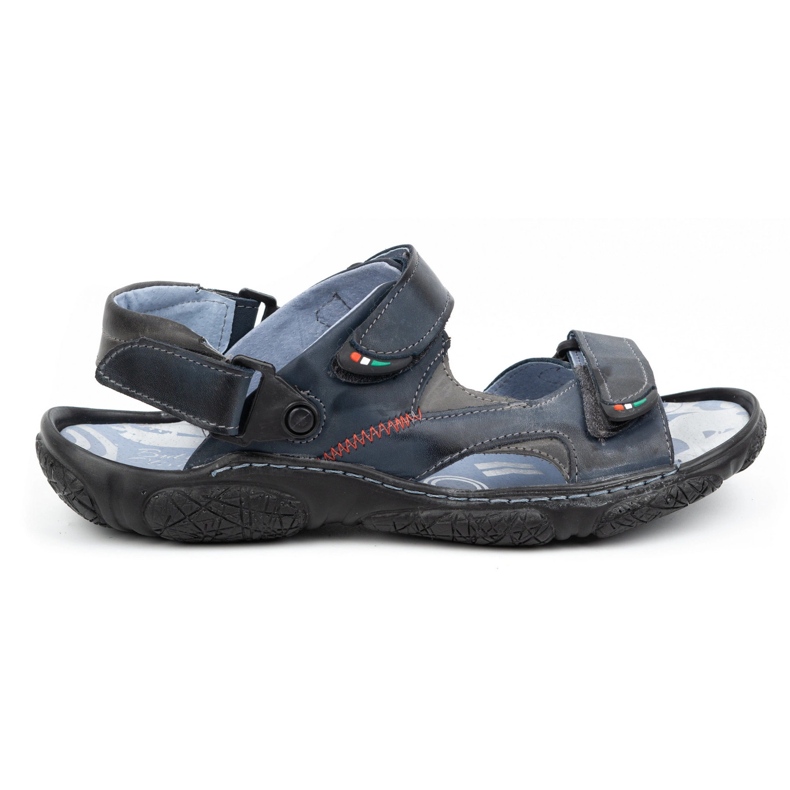 Olivier Herren-Ledersandalen für den Fahrer 362MA Marineblau