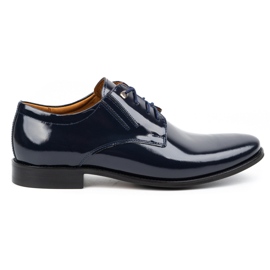 Olivier Formale Herren-Lederschuhe, Lackleder 480 Marineblau