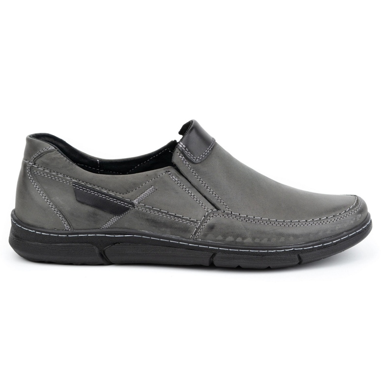 Olivier Herren-Slipper aus Leder 62K grau