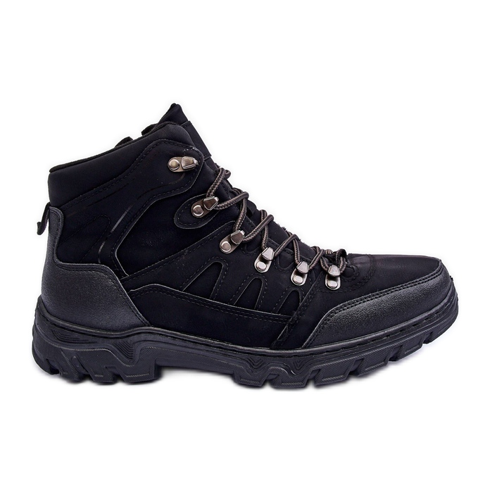 Herren-Trekkingstiefel Warm Black Cowder schwarz