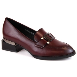 Flache Schuhe Vinceza W JAN233B Burgund lila
