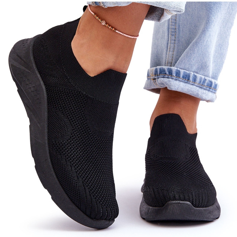 Damen Slip-on-Sportschuhe Schwarz Claris